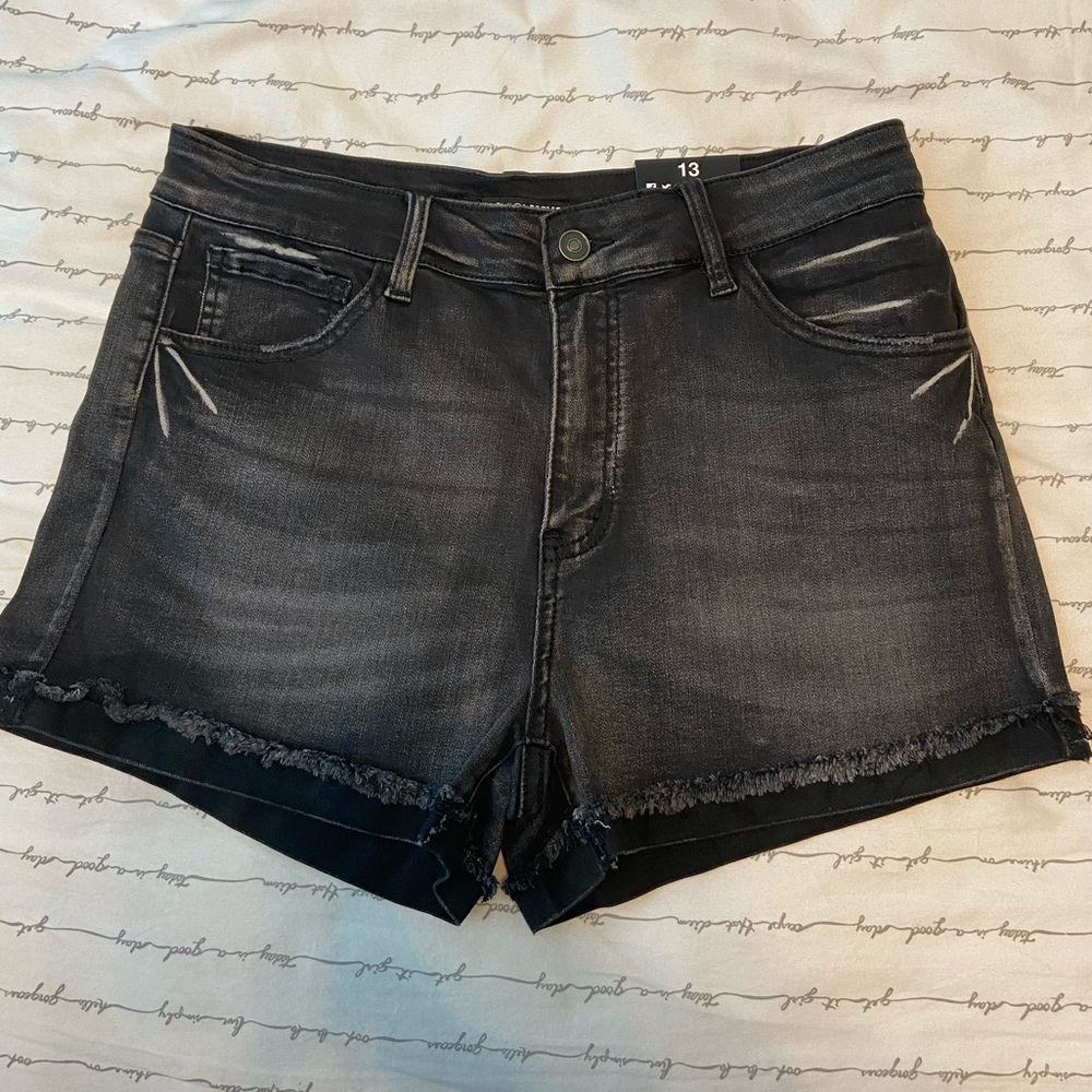 Fashion Nova Tough Luck Mid Rose Denim Shorts